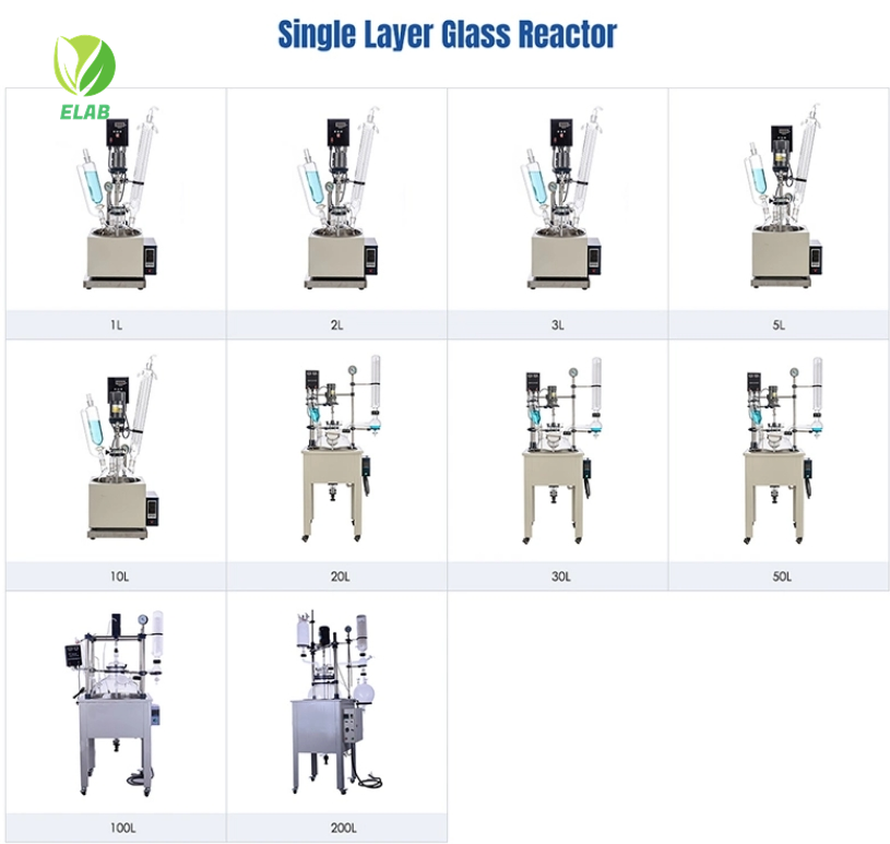 Single-layer glass reactors 